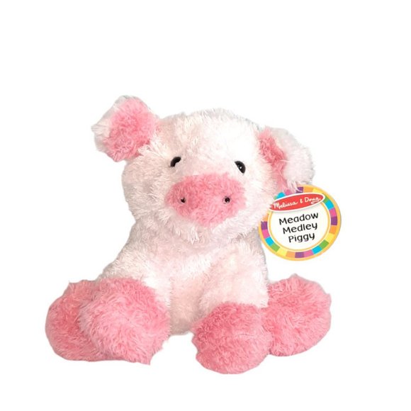 Melissa & Doug Meadow Medley Piggy Pig Oink Sounds Plush Stuffed Toy 14" - Picture 1 of 7